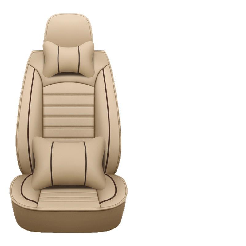 Leather Four-Season Car Seat Cushion for Sedan - Winter Ready, Full Surround Cover for Single Seat