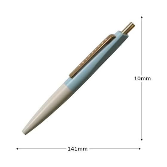 Anteric Oil-Based Ballpoint Pen 0.5mm Mini Ballpoint Pen Aqua Blue x Ecle Beige BP10-ABXEB