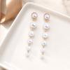 1 Pair Women Earrings, Imitation Pearls Long Earrings, French Style Long Drop Earrings, Lightweight Natural Earrings for Jewelry Gift