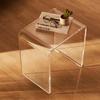 Acryl-Beistelltisch, C-förmiger Lucite-Beistelltisch, Klarer Acryl-Beistelltisch für Getränke, Essen, Snacks, verwendet in Wohnzimmer, Schlafzimmer und Arbeitszimmer