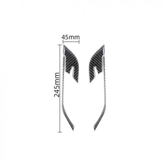 2Pcs Carbon Fiber Interior Rear Door Handle Cover Trim For BMW X1 F48 2016-18