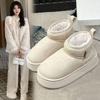 White Platform Snow Boots Women's Winter 2025 New Piled Thickened Short Tube Fluffy Short Cotton Boots Bread Shoes