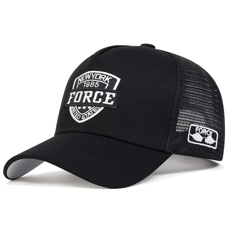 Net Baseball Stitching Stitched Embroidered Alphabet Force Neutral Gender Women Men For Caps Outdoor Adjustable Spring And Summer Casual Sunscreen