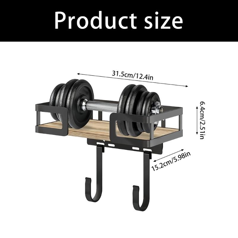 Space Efficient Wall Mounted Iron Holder And Ironing Board Rack Durable Wood Metal Design For Modern Households