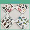 American Style Bird Pun Coasters Set Of 6 Durable Wooden Coasters Unique Home Decor