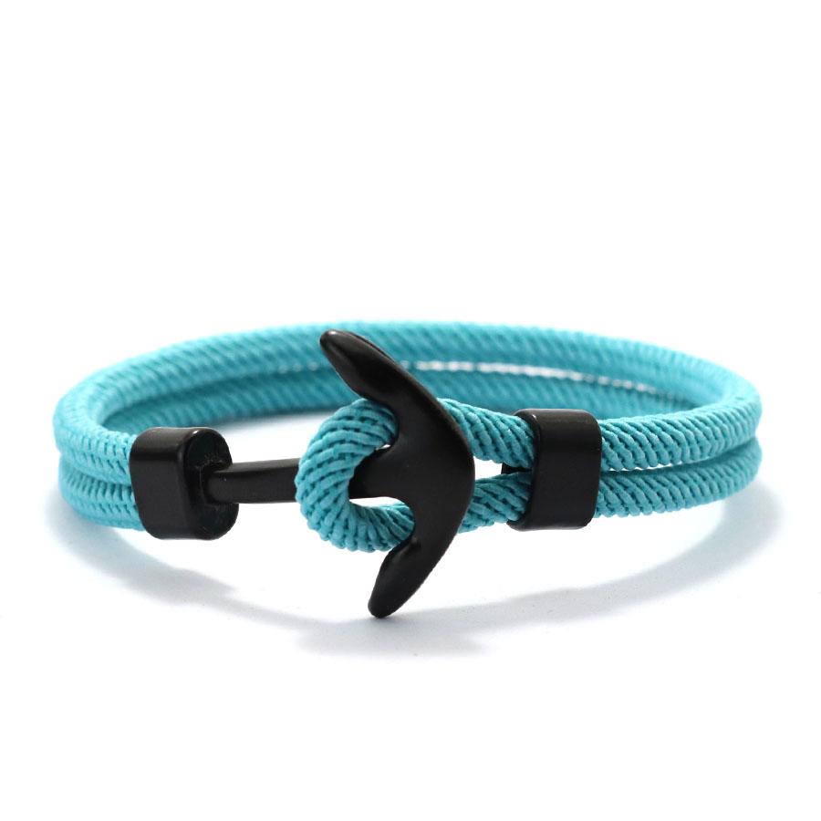 Anchor Bracelet Men Fashion Student Navy Style Simple Student Trendy Men Women Braided Milanese Rope Braclet Couple Braslet
