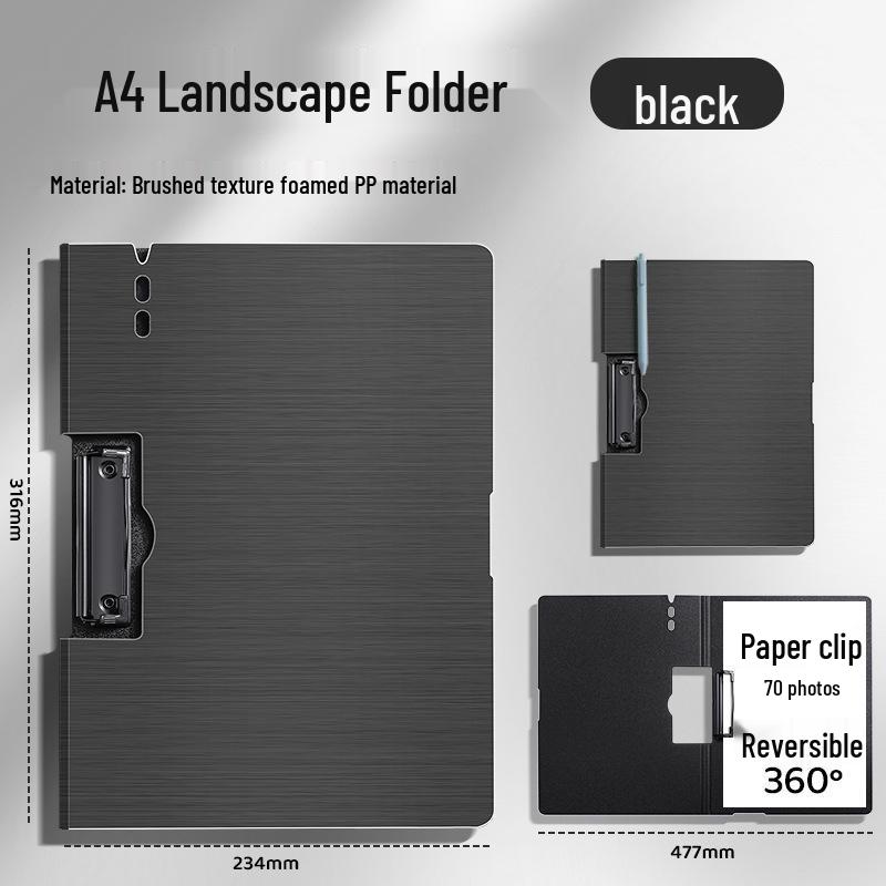 Double Clip Writing Board with Storage for A3/A4 Documents - Ideal for Students & Office Use