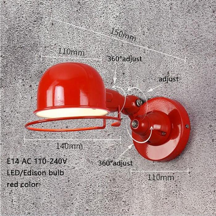 Klasik İskandinav loft endüstriyel tarzı ayarlanabilir Duvar Lambası Vintage aplik duvar ışıkları LED armatür