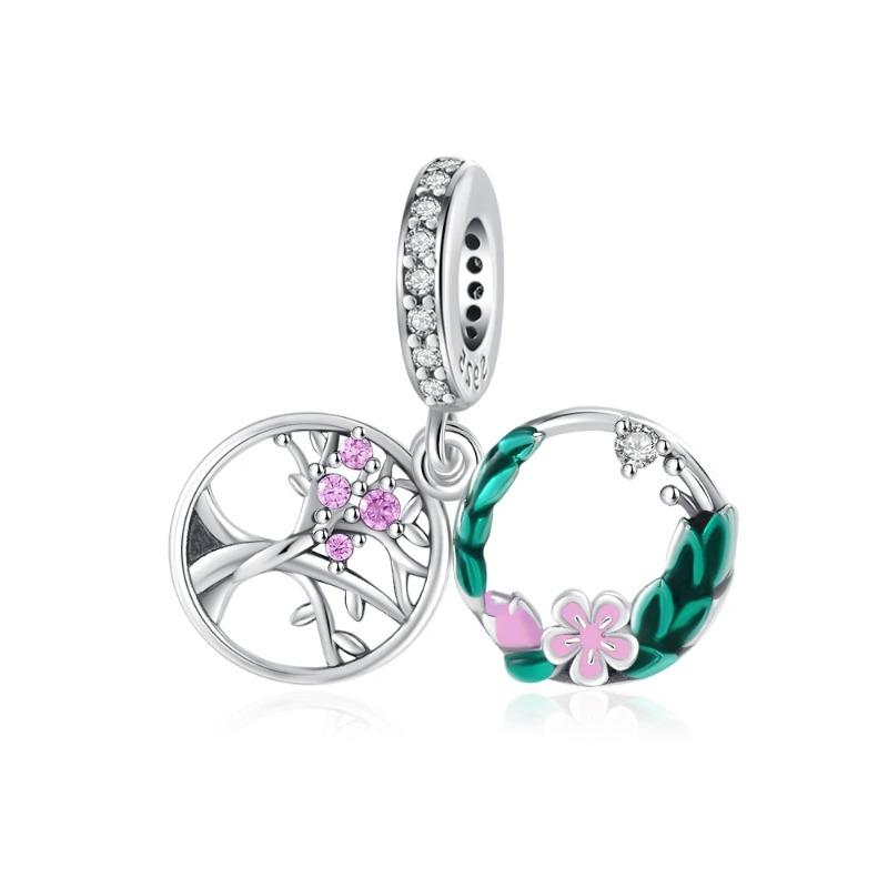 New 925 Silver Spring Collection Butterfly Peacock Dragonfly Dangle Charms for Women DIY Jewelry Gifts