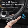 Suitable for Toyota Carbon Fiber Texture Steering Wheel Cover Snap-On Wave-Shaped Sports Design Protective Shell Corolla Rav4 Hilux Camry Yar
