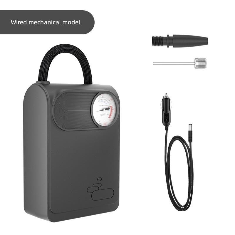 Wireless Vehicle Air Pump Multi-Function Portable Electric Tire Emergency Car Air Pump Cross-Border Hot Selling Wired Mechanical Model-Black