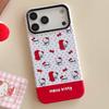 Fashion Cute KT Holding Bow Tie Phone Case For iPhone 17 16 Pro 15 14 Pro Max Cover with Stand Shockproof Protective Cases
