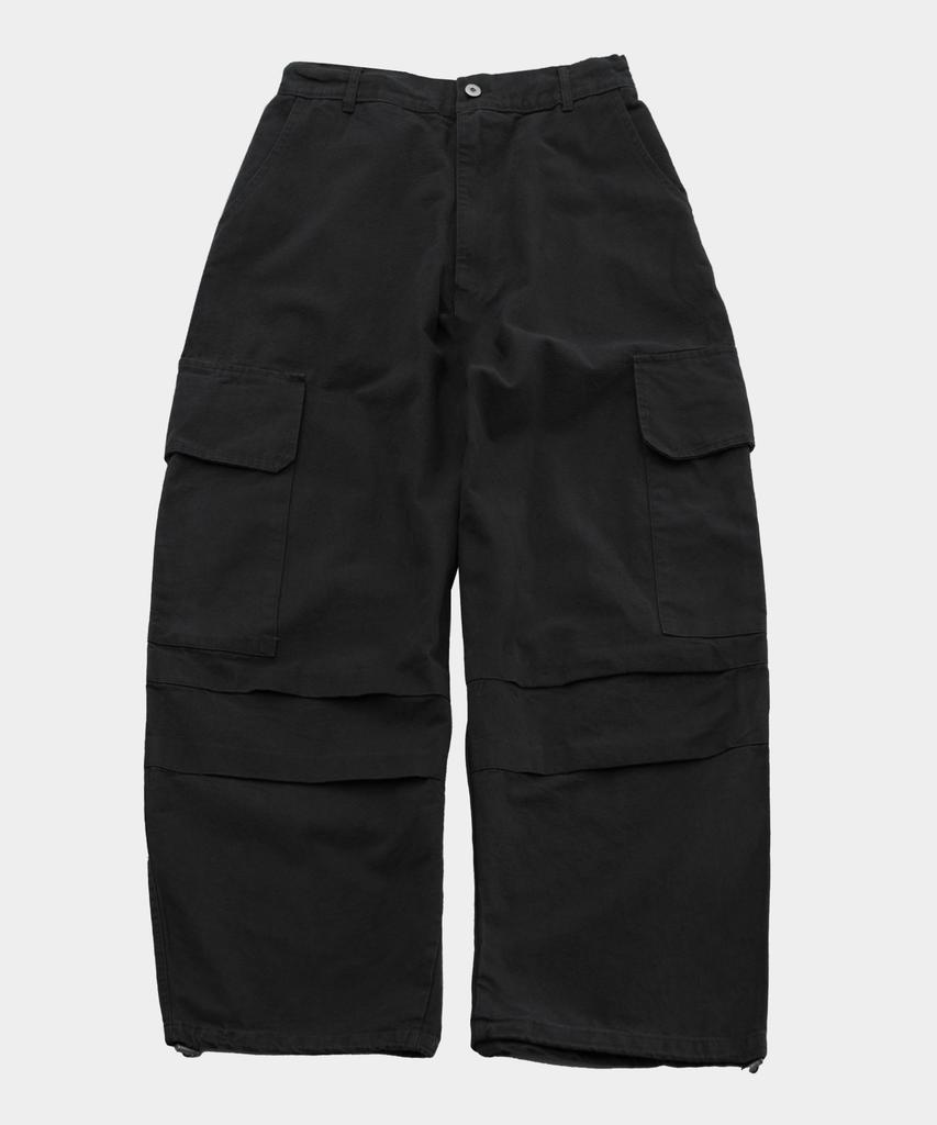 SOMEPLACE MAN Basic Oversized Wide Big Pocket String Parachute Cargo Pants_3 Colors