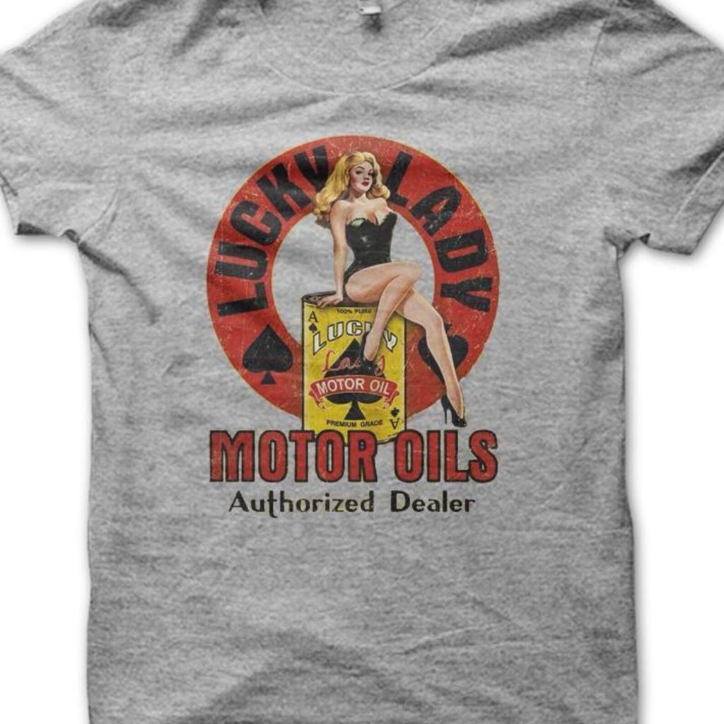 Lucky Motor Oils Classic Retro Motorsport Vintage Car T-Shirt