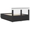 Bed Frame with Headboard Black 150 x 200 cm Engineered Wood