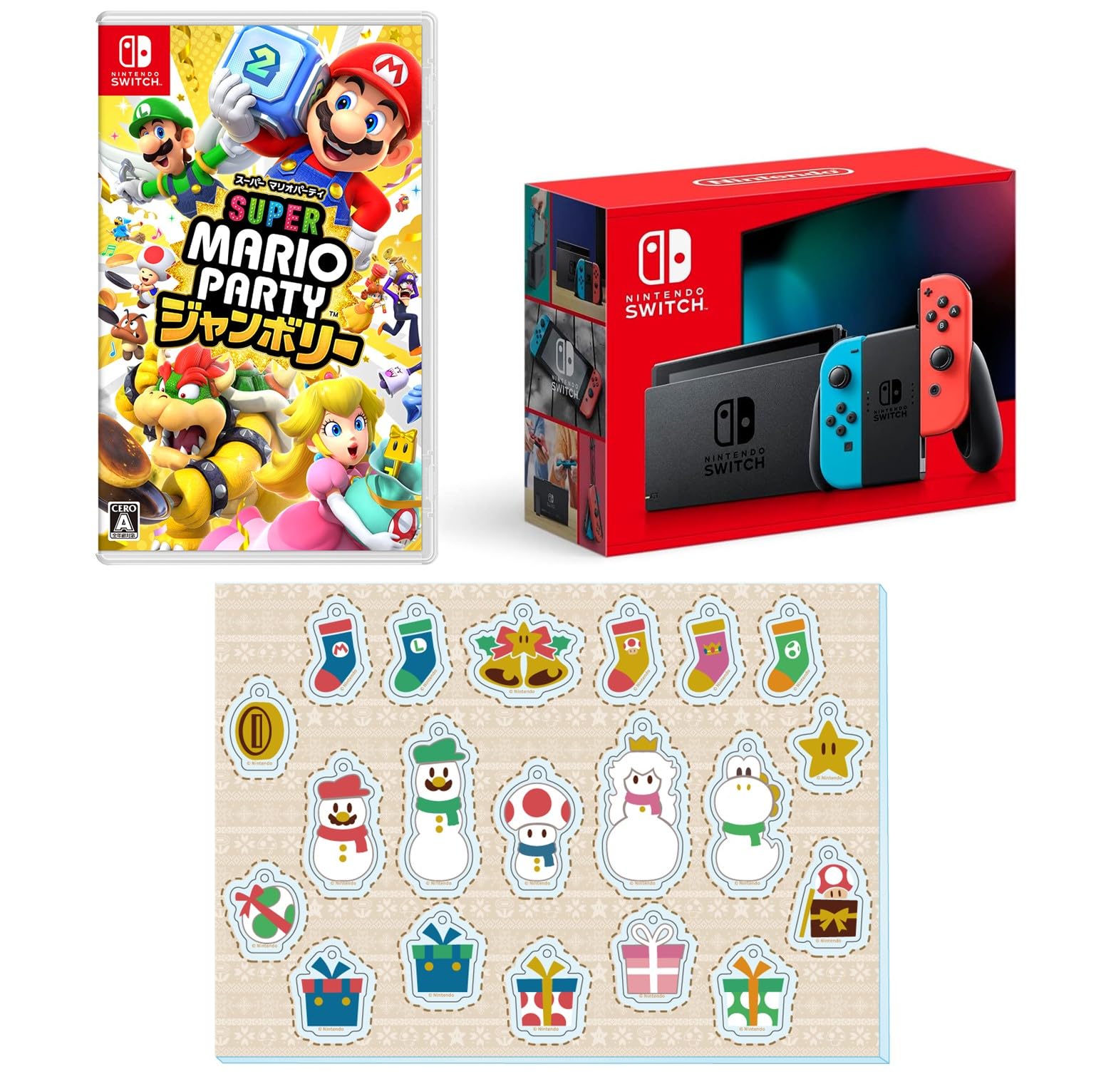 

Поставляється з оригінальним акриловим комутатором Nintendo Switch Neon Neon Red Super Mario Party Jamboree Switch [Бонусний орнамент] Joy-Con(L) Синій/(R) + -