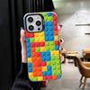 Fashion Building Blocks Pattern Soft Phone Case for iPhone 15 16 17 Pro Max 17Air 16E 14 Plus 13 12 Mini Shockproof Cover Back S
