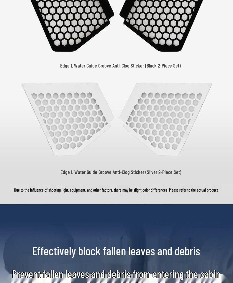 Stainless Steel Insect-Proof Anti-Clog Drain Cover for Ford Edge L Windshield Trough