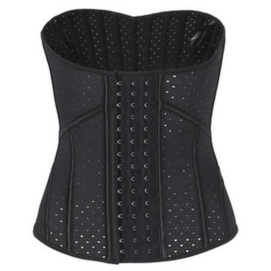 Matte Rubber Waist Trainer: 25 Steel Bone Sports Shaper for Women's Fitness.