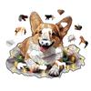 Irregular Puppy Animal Wooden Puzzle for Adult Children Gift Brain Teaser Game Fantasy Dog Christmas Present Box Puzzles Toys