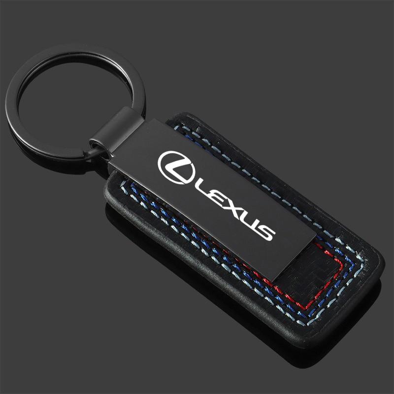 Colgante Llavero de Cuero para Llave de Coche para Lexus IS250 IS300 RX330 RX350 GX200 GX300 LX470 LX570 Llaveros de Llave de Coche Accesorios