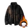 Di Yu Shen Long Unisex Thick Cotton Padded Winter Bread Coat - Short Stand Collar Jacket for Men