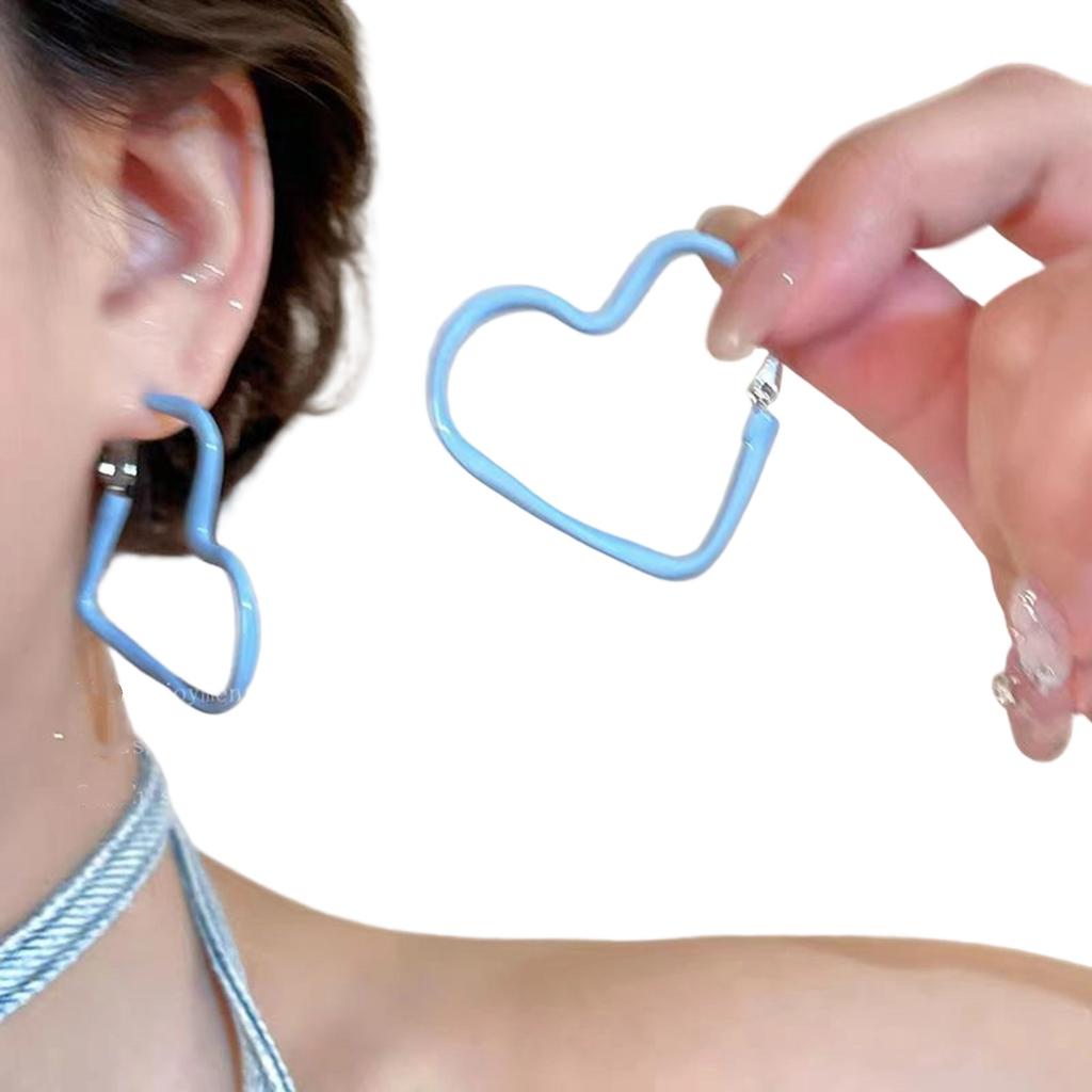 Portable Sturdy Alloy Round Earrings Jewelry Accessory for Fashionable Women Ladies Versatile for Various Occasions