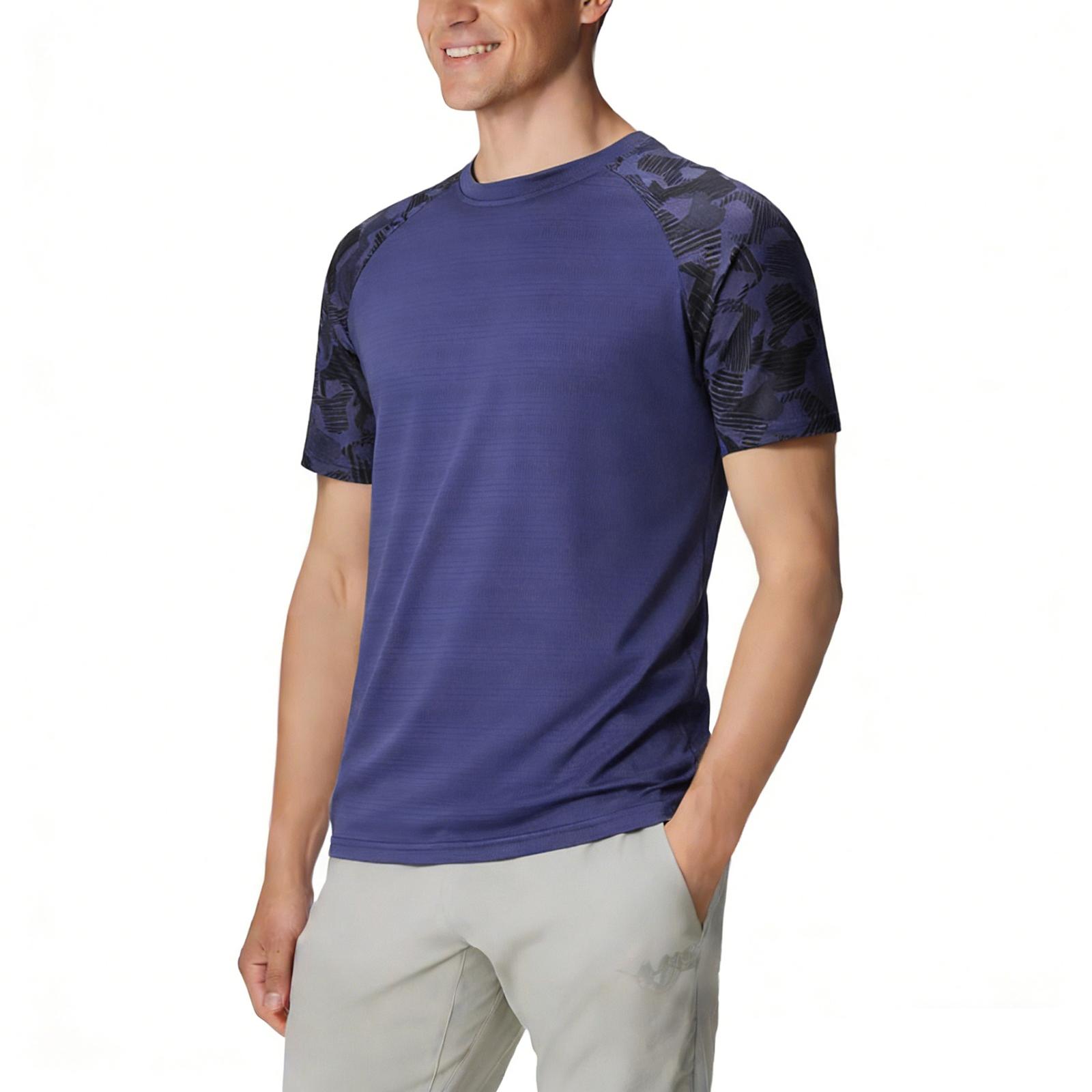 

Men Short Sleeve Crew Neck Athletic T Shirt Lightweight Breathable Quick Dry Wicking Sports Top for Training Running Gym Workout XXL