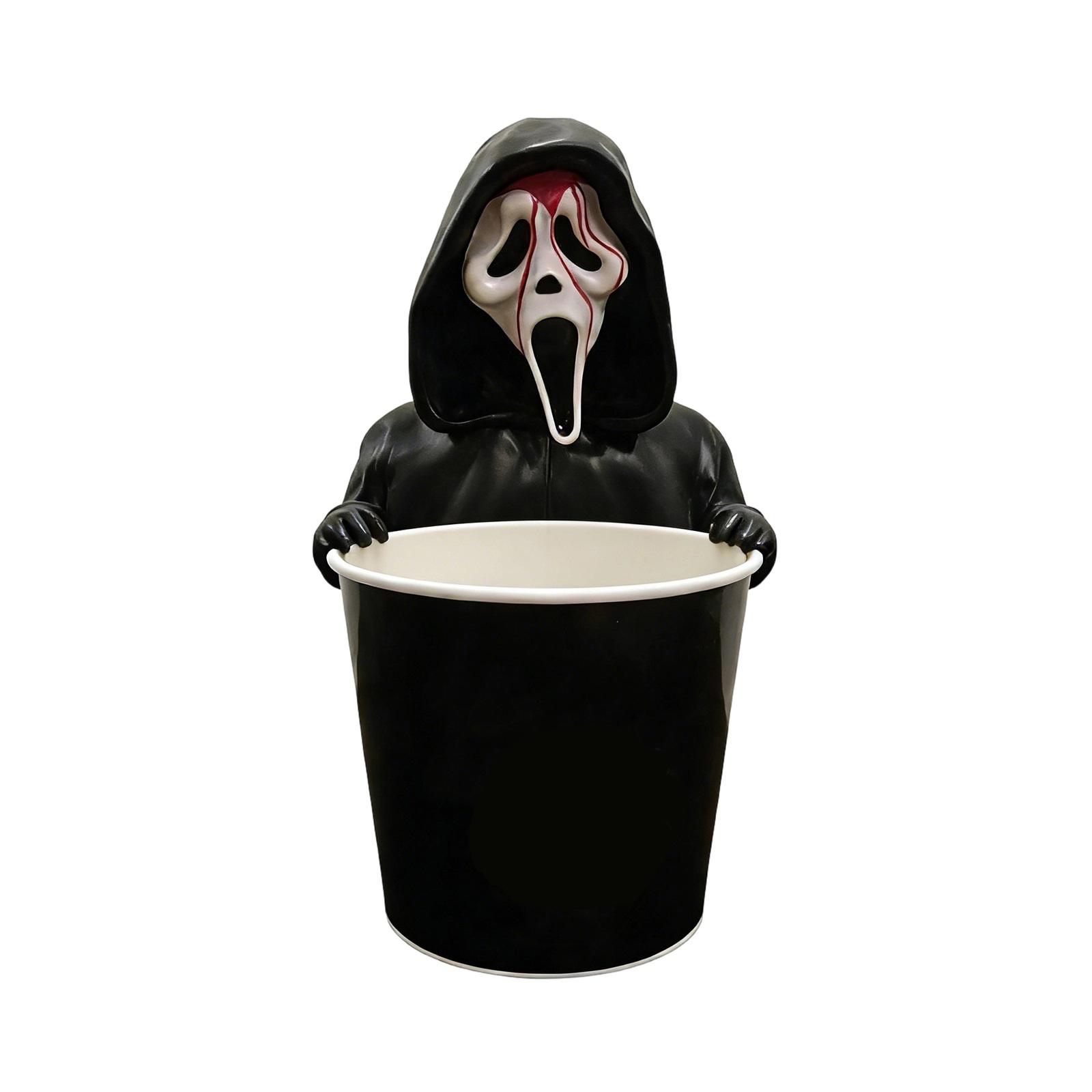 

3D Printed Collectible Toy Figure Holding Popcorn Bucket Unique Design Home Decor Movie Night Accessory Gift Idea One Size