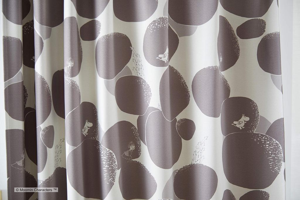 Suminoe MOOMIN Rock Pattern Curtain 1 100 X 178 DGR Drape, Panel, Cm, 323-75123