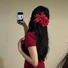 Red Rose Flower Hair Clips Artificial Flower Flower Petal Hairgrip Lily Tassels Hairpins  Bridal