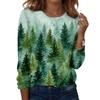 Long Sleeve Shirts For Women Cute Print Graphic Tees Blouses Casual Plus Size Basic Tops Pullover