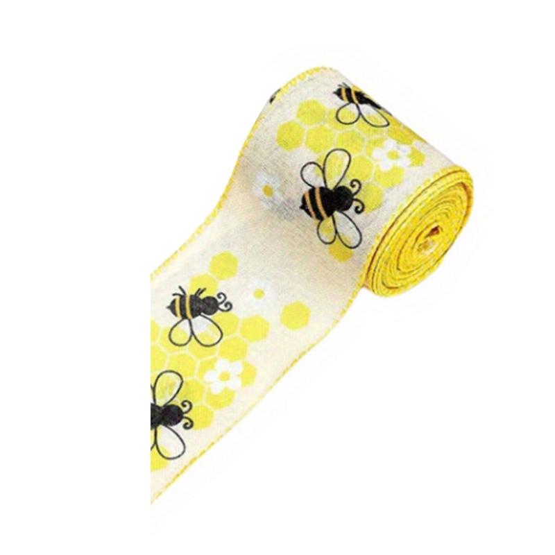 

Bumblebees Ribbon 1 Roll Handmade Bowknot Wreath Stair Decorations Supplies for Child Adult DIY Making Supplies