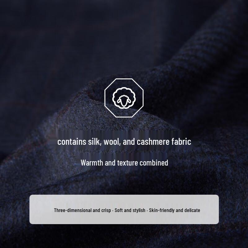 EMZ Erdos Men's Wool Blend Detachable Liner Mid-length Coat