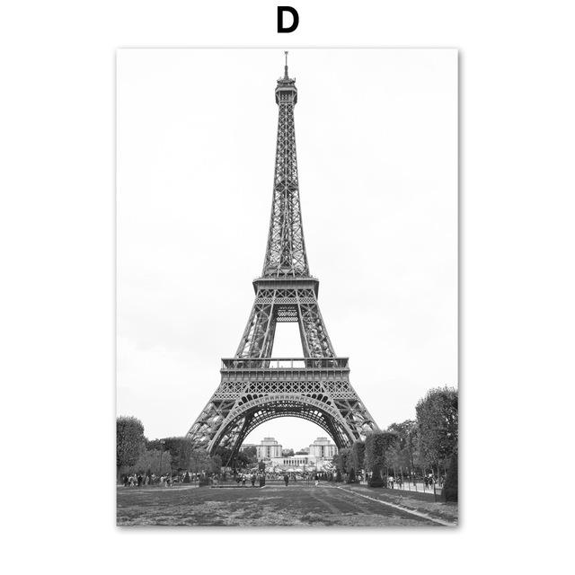 Statue of Liberty Bridge Paris Tower Wall Art Canvas Painting Vintage Nordic Posters And Prints Wall Pictures For Living Room