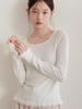 Autumn/Winter Spicy Girl Cropped Slimming Long-Sleeve T-shirt for Women: Flattering Versatile Base Layer