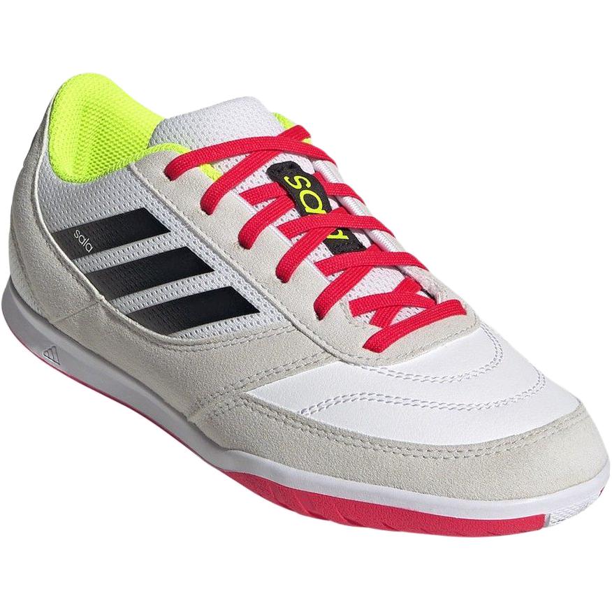adidas Top Sala Competition II Jr Comfortable Soft Non-Slip Durable Low-Top Kids Football Shoes Kids Football Shoes White Gray Black JP5641