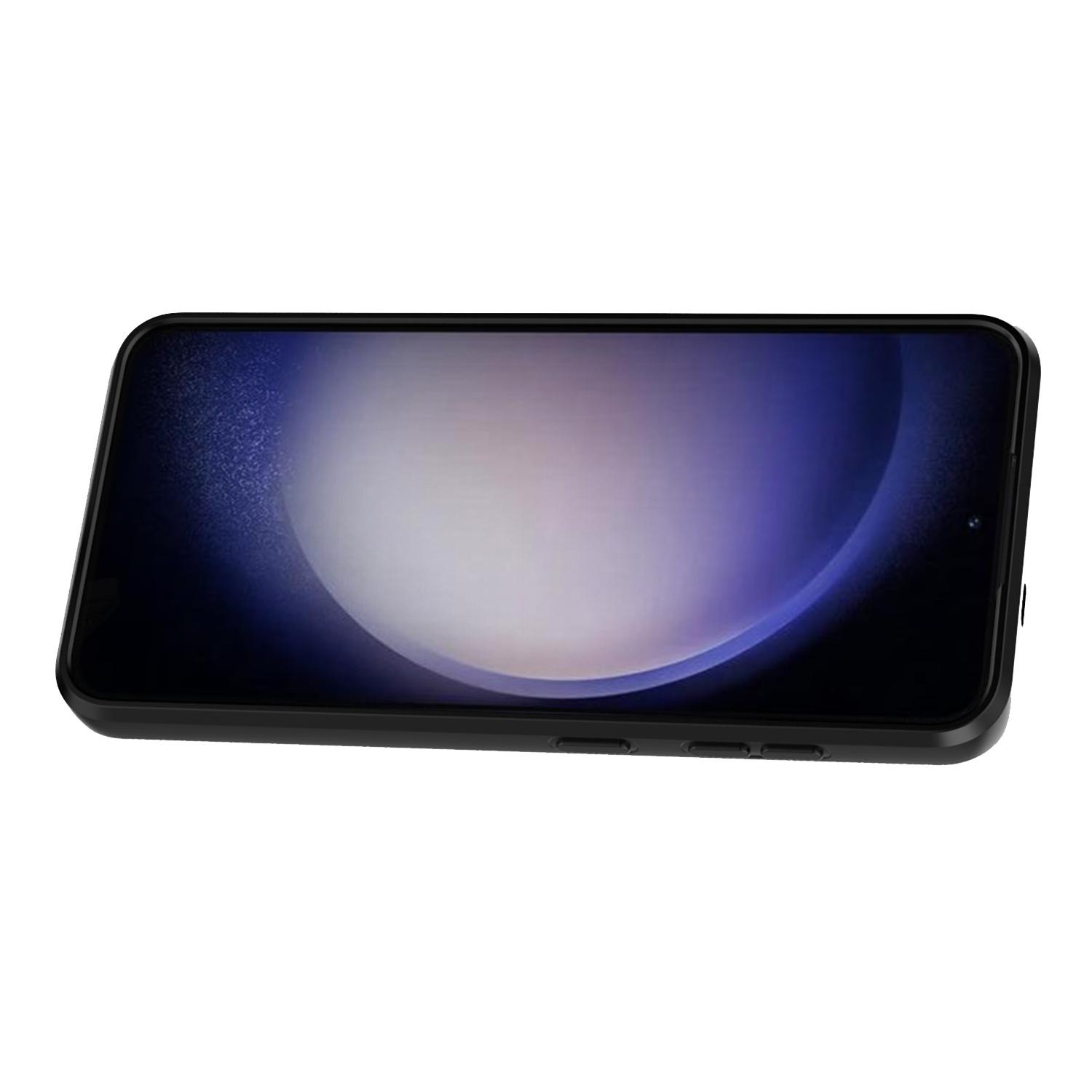 

For Samsung Galaxy S24 Case Shockproof PC+TPU Slide Lens Kickstand Phone Cover Grey