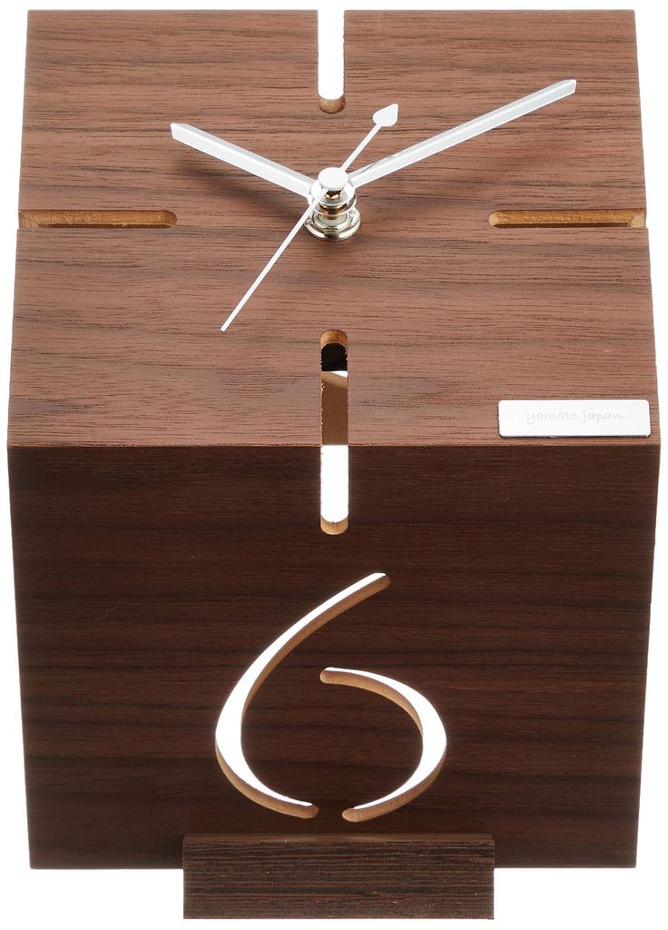 Yamato Kogyo Table Clock Puzzle Stand Type M Walnut YK09-106