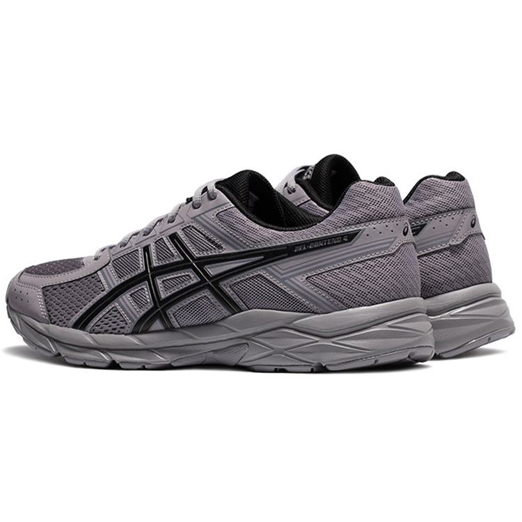 Asics Gel-Contend 4 Comfortable Fashion Fabric Synthetic Leather Durable Lightweight Low-Top Casual Running Shoes Men Sneaker Gray Black T8D4Q-032