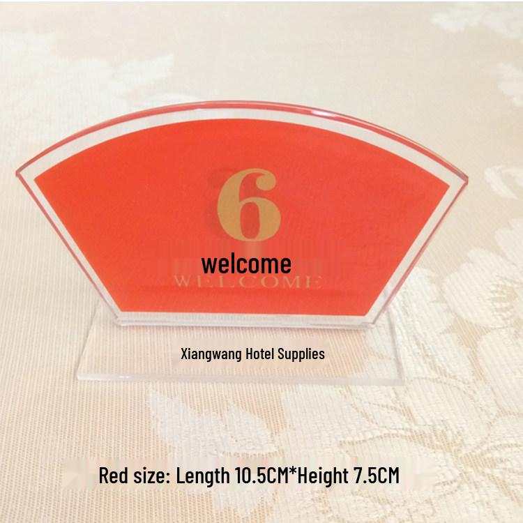 Double-Sided Restaurant Table Number Card Holder