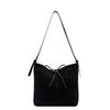 Frosted retro bag women's autumn and winter new large-capacity messenger casual versatile commuter tote bag