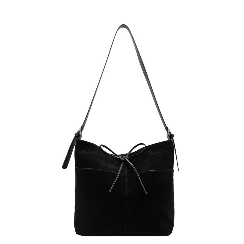 Frosted retro bag women's autumn and winter new large-capacity messenger casual versatile commuter tote bag