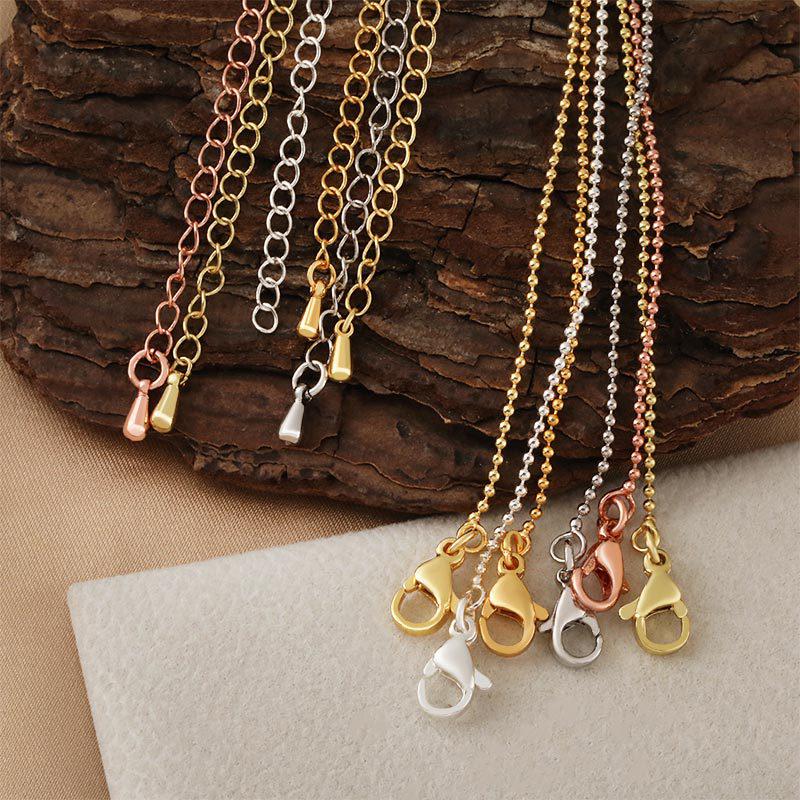 18K Gold-Filled Color-Stable Adjustable Bead Clavicle Chain Necklace
