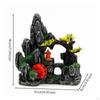 Water Wheel Aquarium Ornament MossLike Aquatic Habitat Scenic Mountain Decor Resin