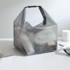 Water Proof Toiletry Bag Transparent Gray EVA Large Opening Shower Bag Makeup Pouch for Swimming Gym Travel