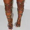 Women's Roman Rhinestone Bow High-Heel Sandals, Summer 2022