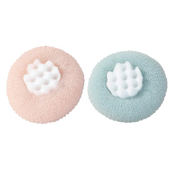 2 Stück Badekugel Super Weich Sonnenblume Saugnapf Badebürste Sanfte Beruhigende Massage Stressabbau Badezubehör