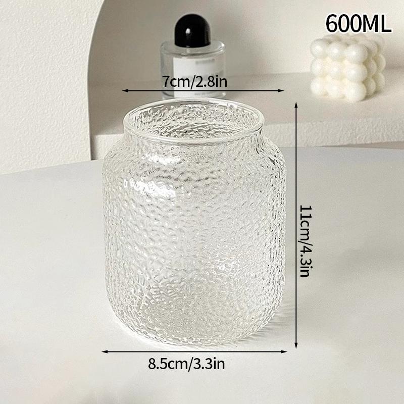 Stripe Coffee Glass Cup Ice Coffee Mug Transparent Glass Tea Cup Drinkware Juice Milk Mocha Cups Kitchen Supplies