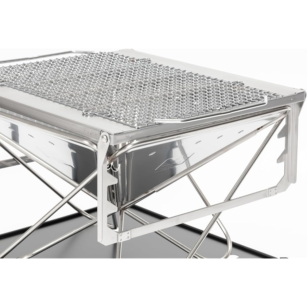 Snow Peak Grill Bridge L ST-032GBR for Fire Pit, Durable Steel Construction, Portable Design